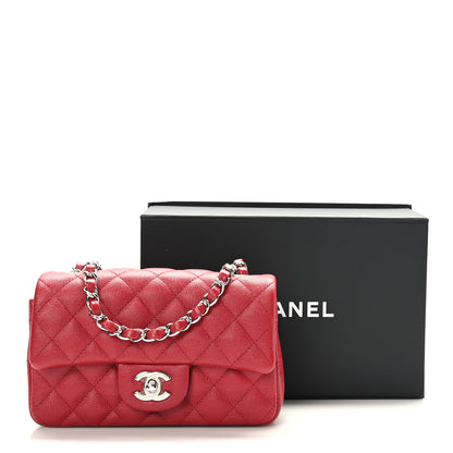 Chanel Caviar Quilted Mini Rectangular Flap Red 10 of 10