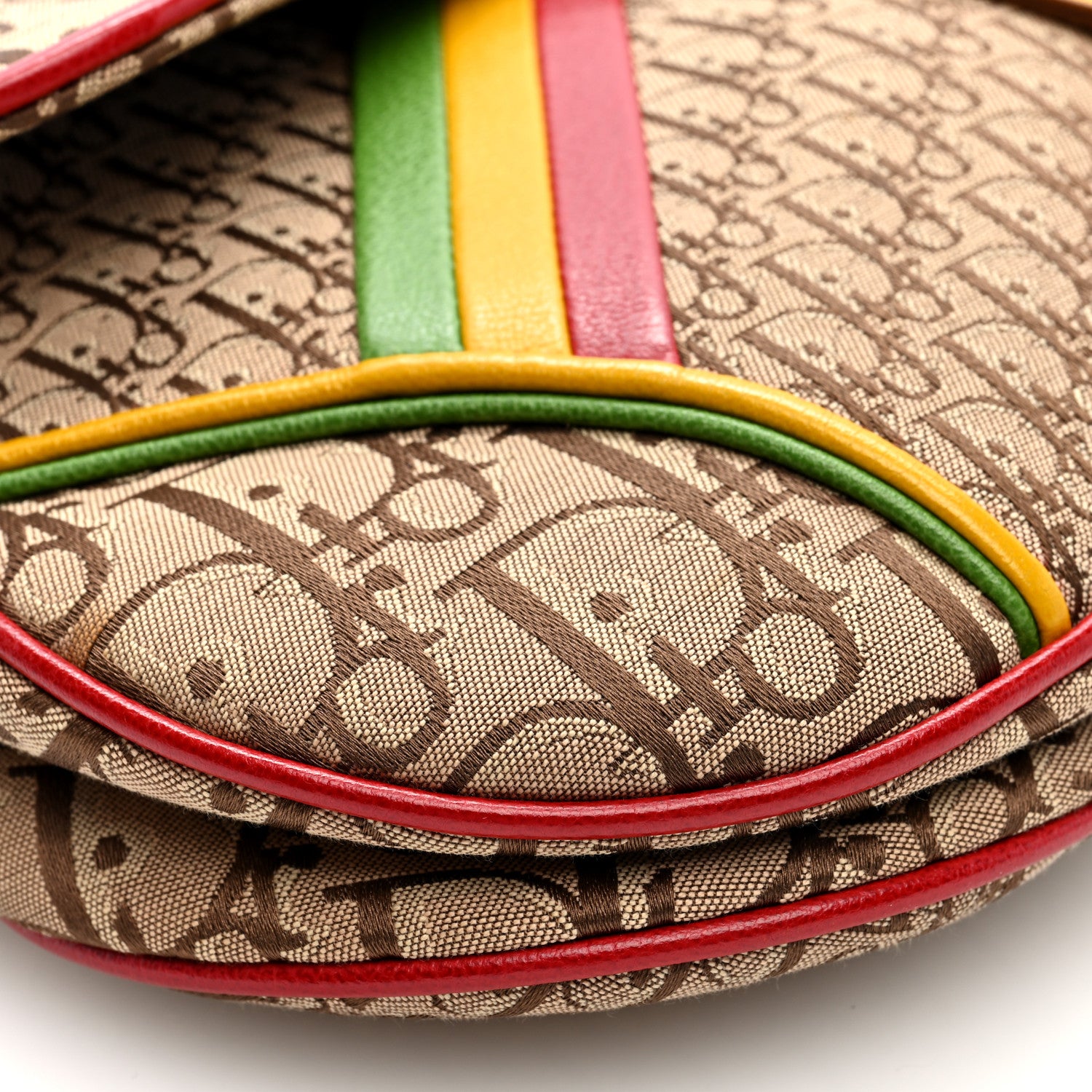 Christian Dior Monogram Rasta Saddle Bag Beige 9 of 10