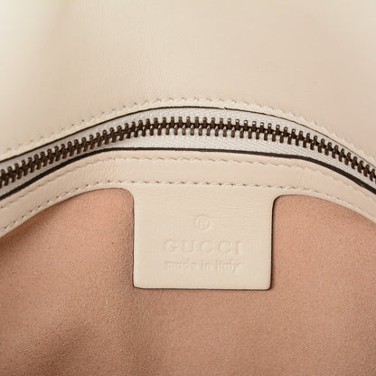 Gucci Calfskin Matelasse Small GG Marmont Shoulder Bag White 6 of 7