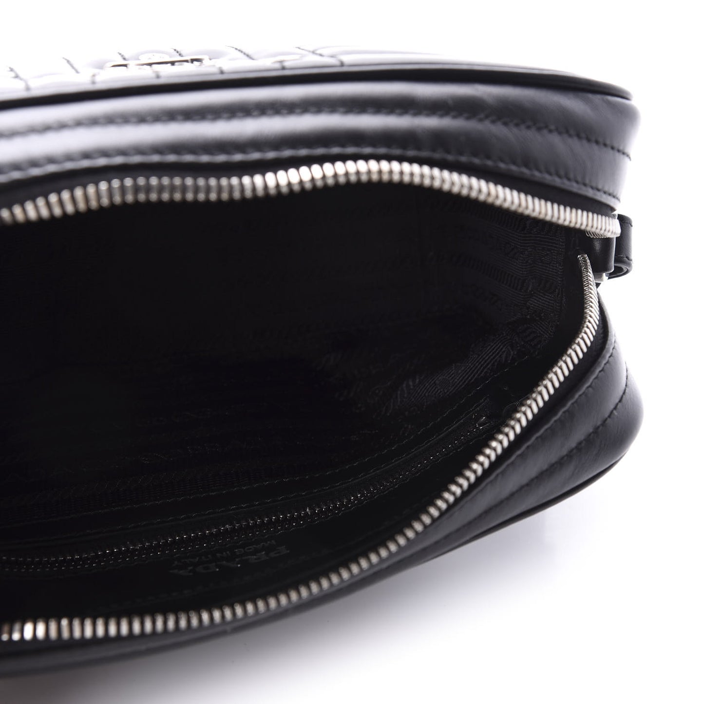 Soft Calfskin Diagramme Crossbody Bag Black