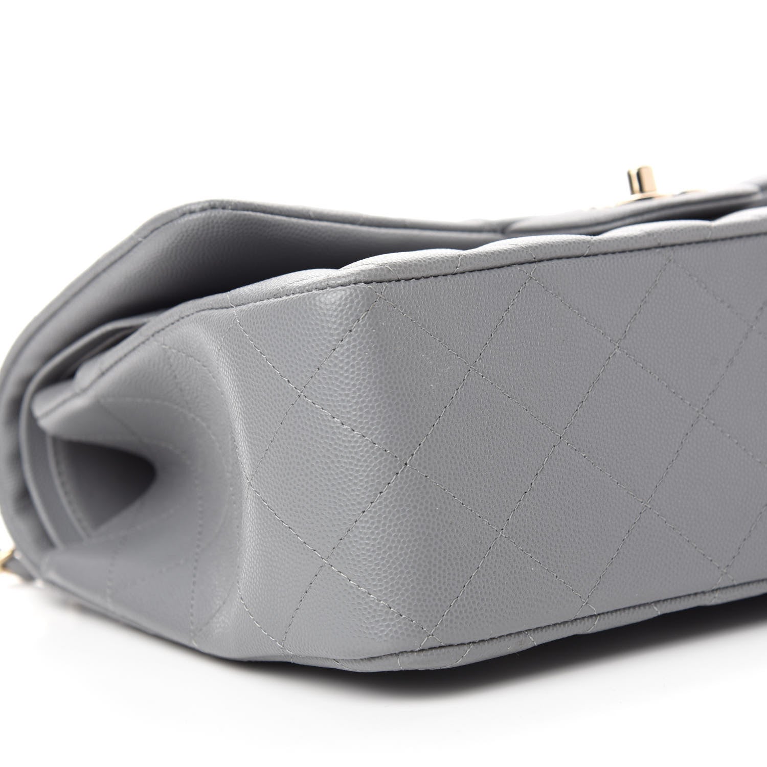 Chanel Caviar Quilted Jumbo Double Flap Grey 6 of 10