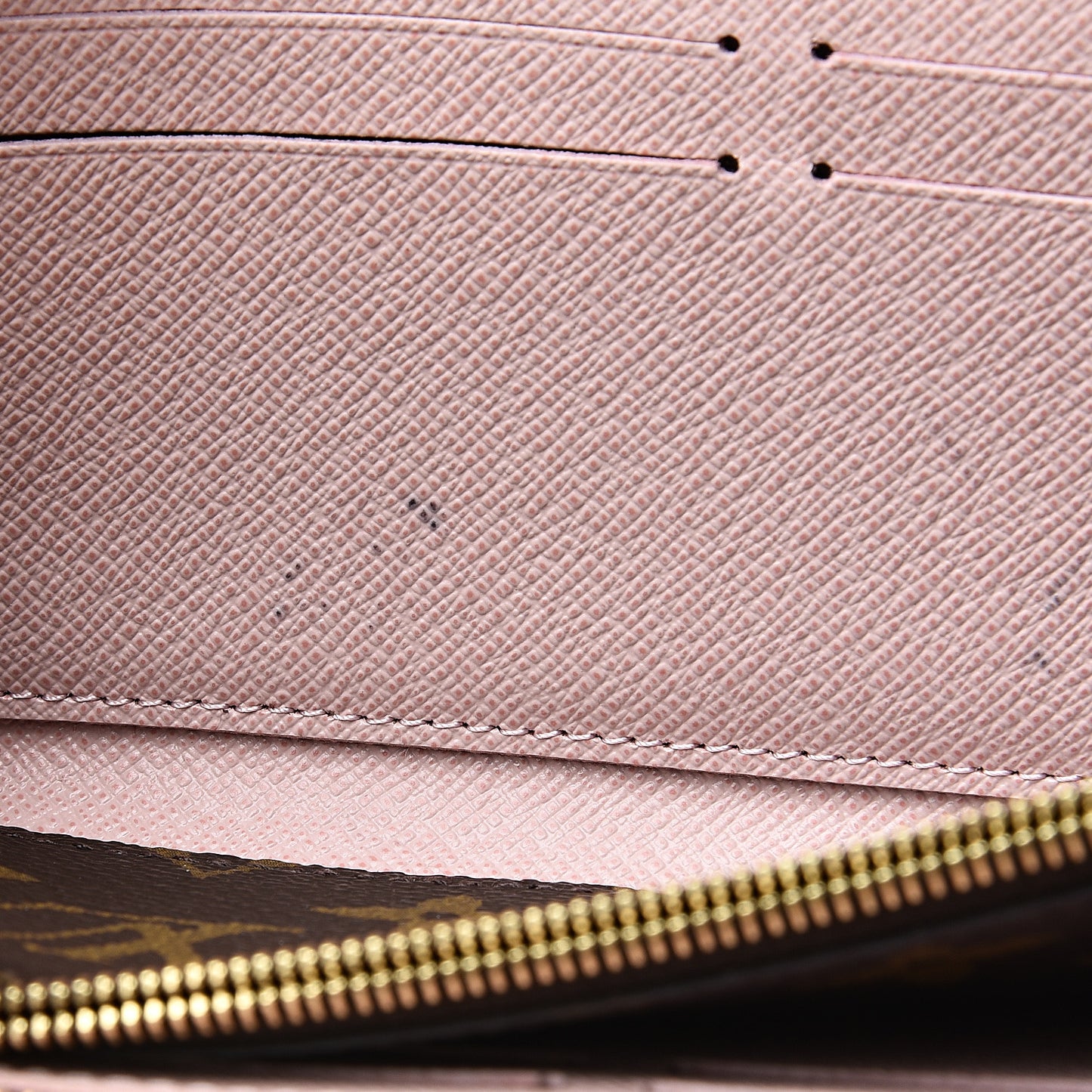 Monogram Clemence Wallet Rose Ballerine