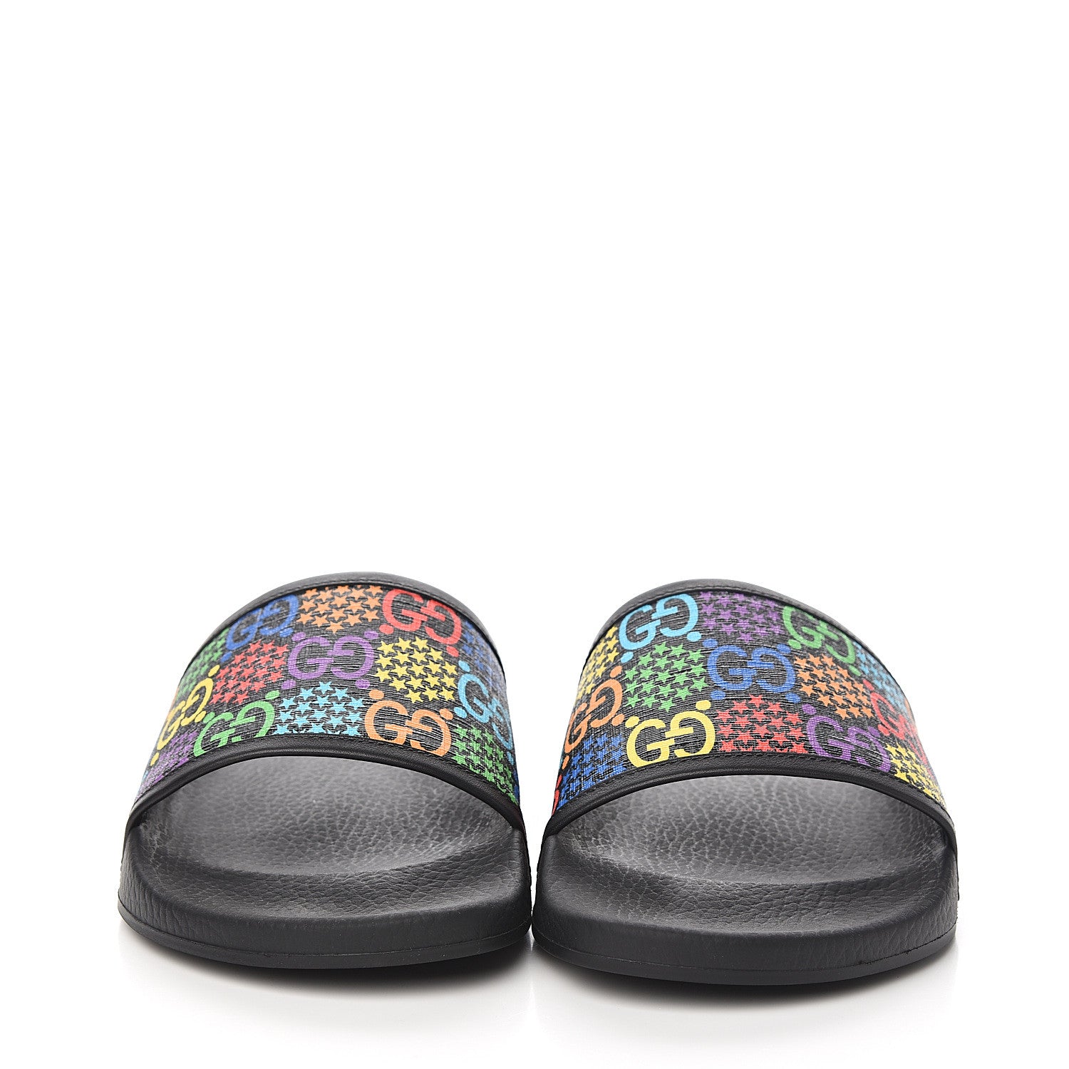 Gucci GG Supreme Monogram Psychedelic Mens Slide Sandals 12 Black Multicolor 2 of 9