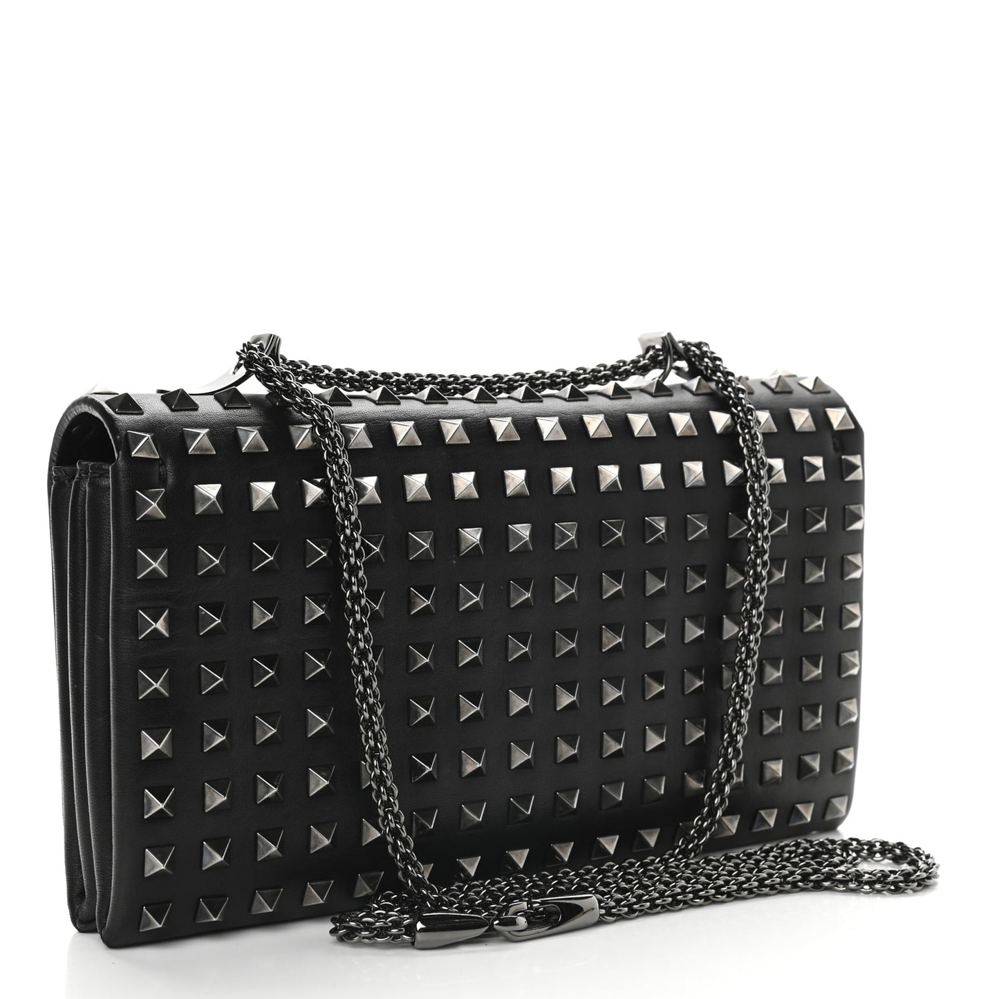 Vitello Rockstud All Over Va Va Voom Flap Bag Black