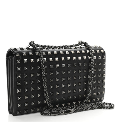 Valentino Garavani Vitello Rockstud All Over Va Va Voom Flap Bag Black 2 of 12