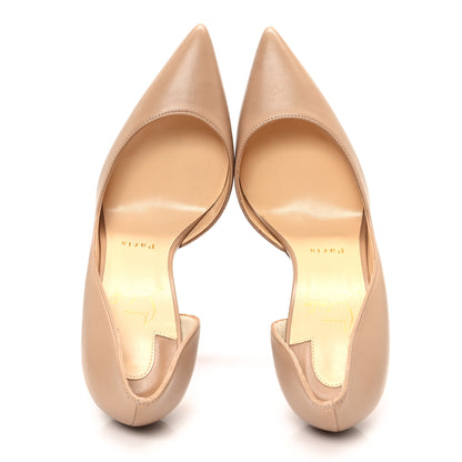 Christian Louboutin Shiny Nappa Iriza 100 Pumps 36.5 Nude 2 of 9