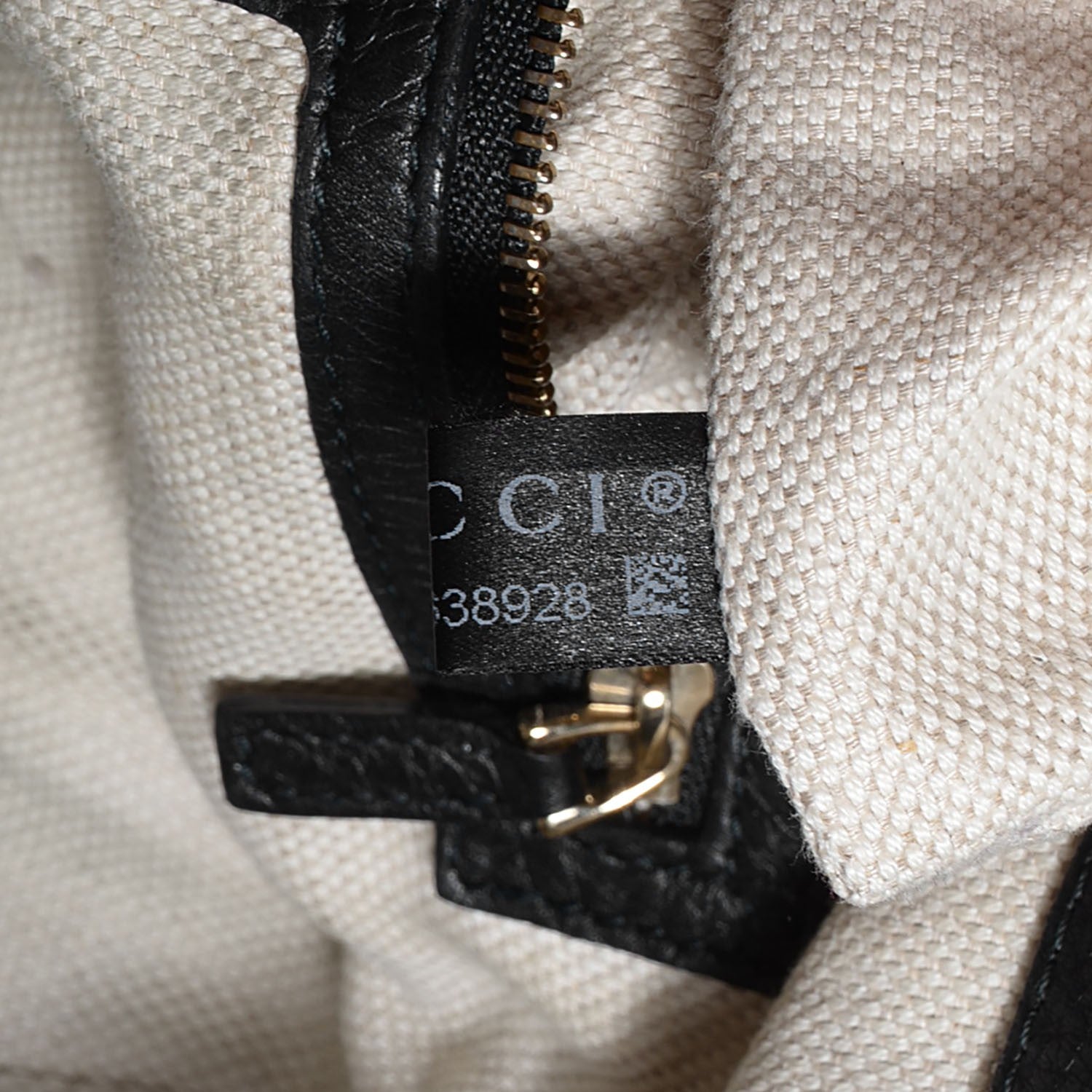 Gucci Pebbled Calfskin Medium Soho Shoulder Bag Black 9 of 9