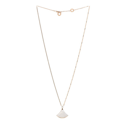 Bulgari 18K Rose Gold Diamond Mother of Pearl Divas' Dream Pendant Necklace 3 of 5