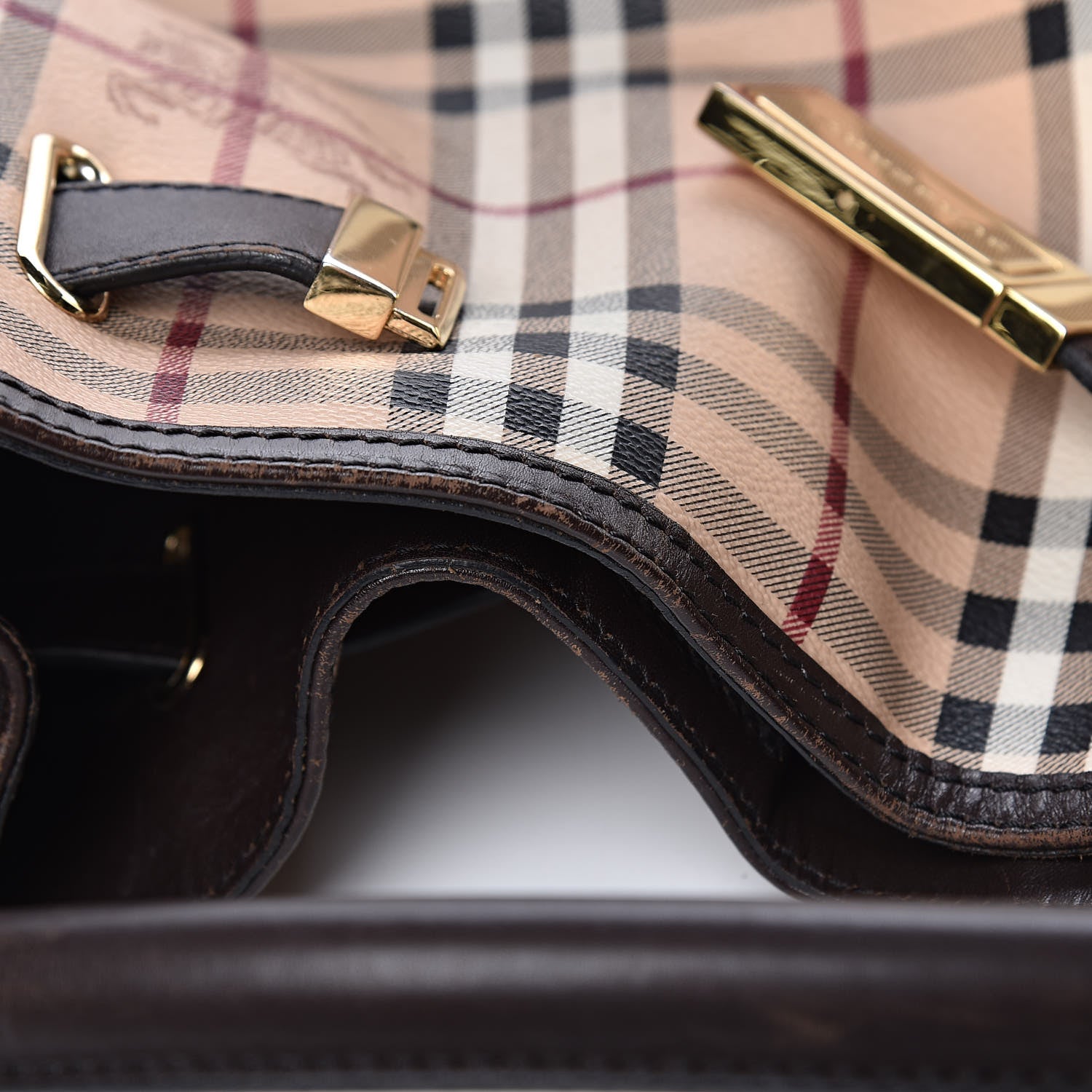 Burberry Haymarket Check Medium Willenmore Hobo Chocolate 10 of 18