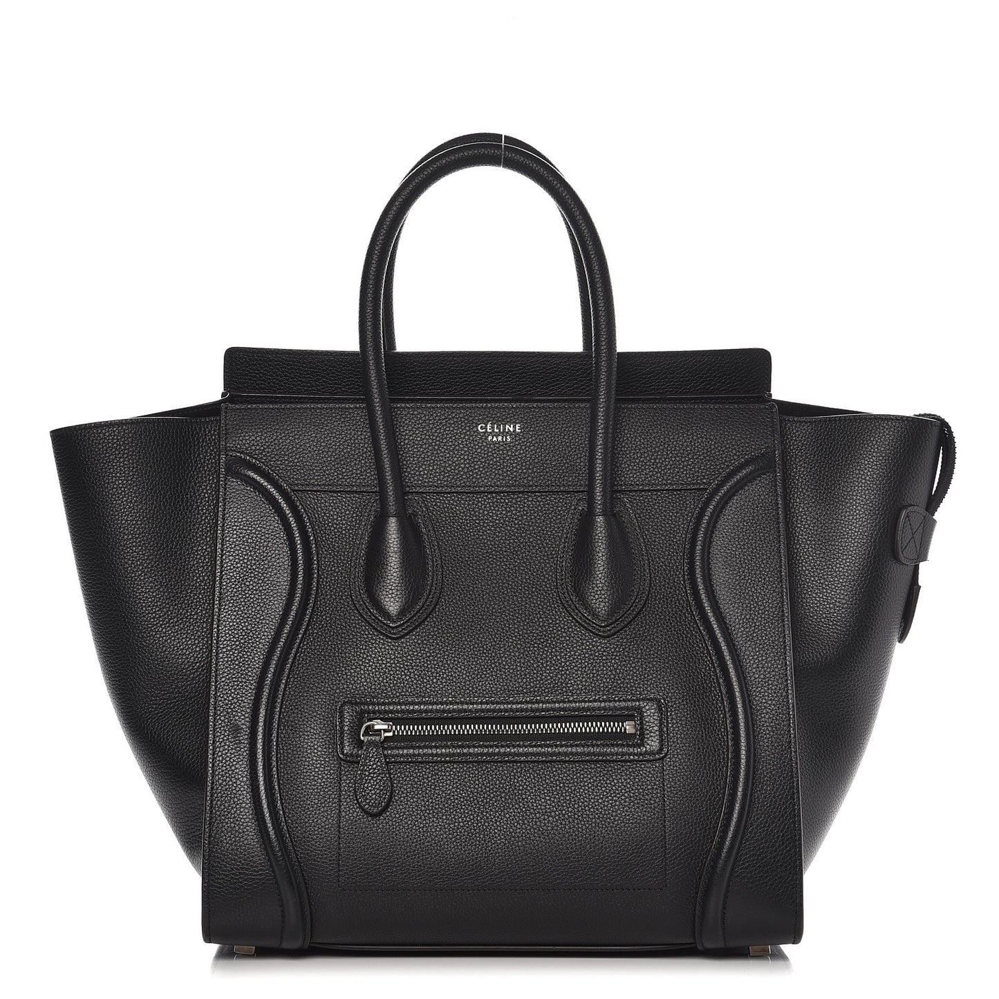 Drummed Calfskin Mini Luggage Black