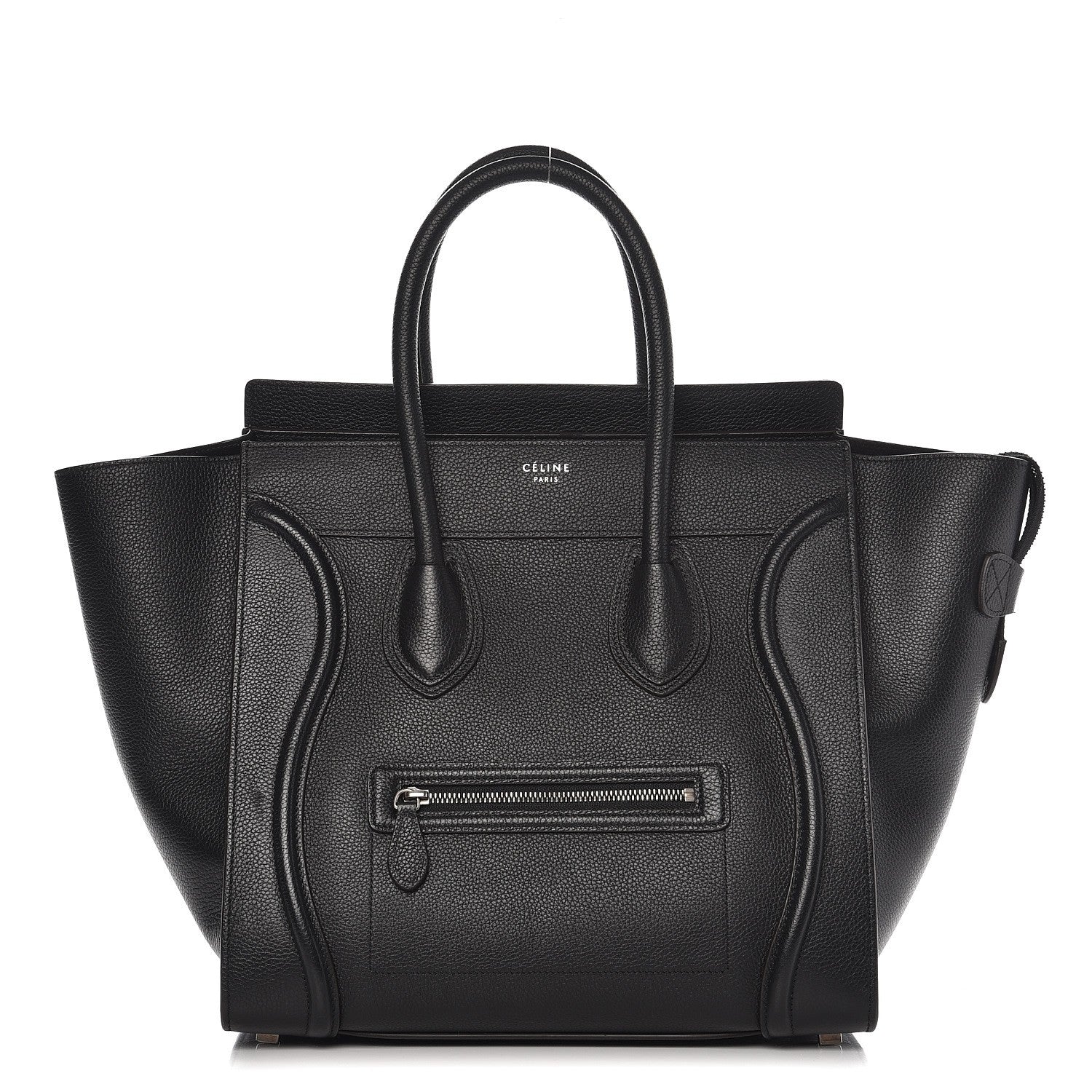 Celine Drummed Calfskin Mini Luggage Black 1 of 8