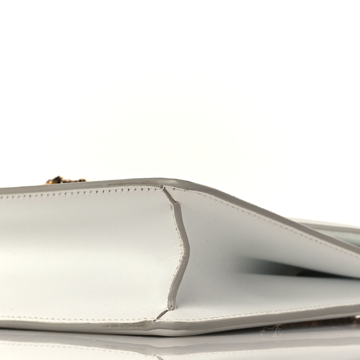 Smooth Calfskin Medium Devotion Crossbody Bag White