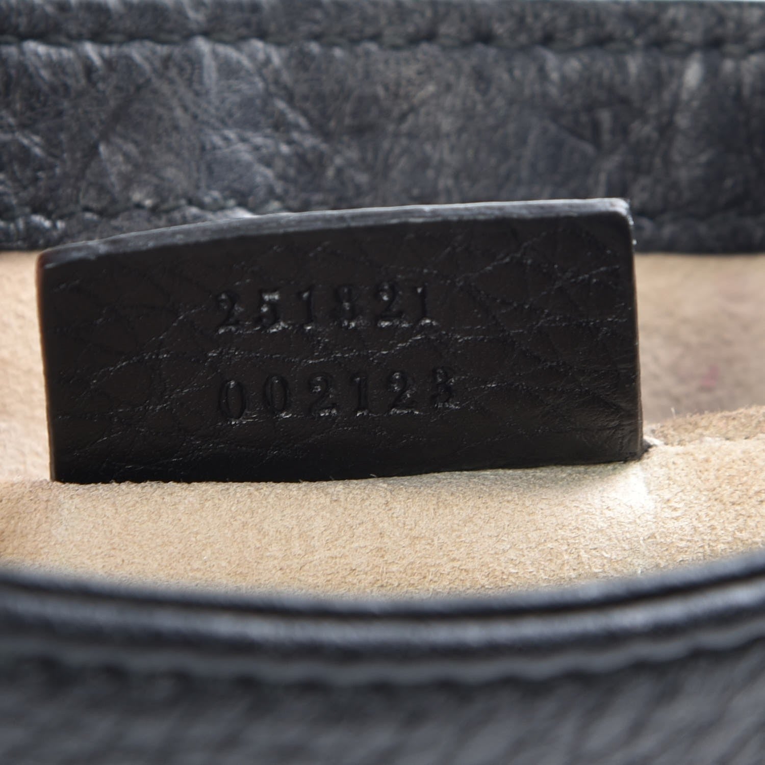 Gucci Pebbled Calfskin Small 1973 Chain Shoulder Bag Black 7 of 8