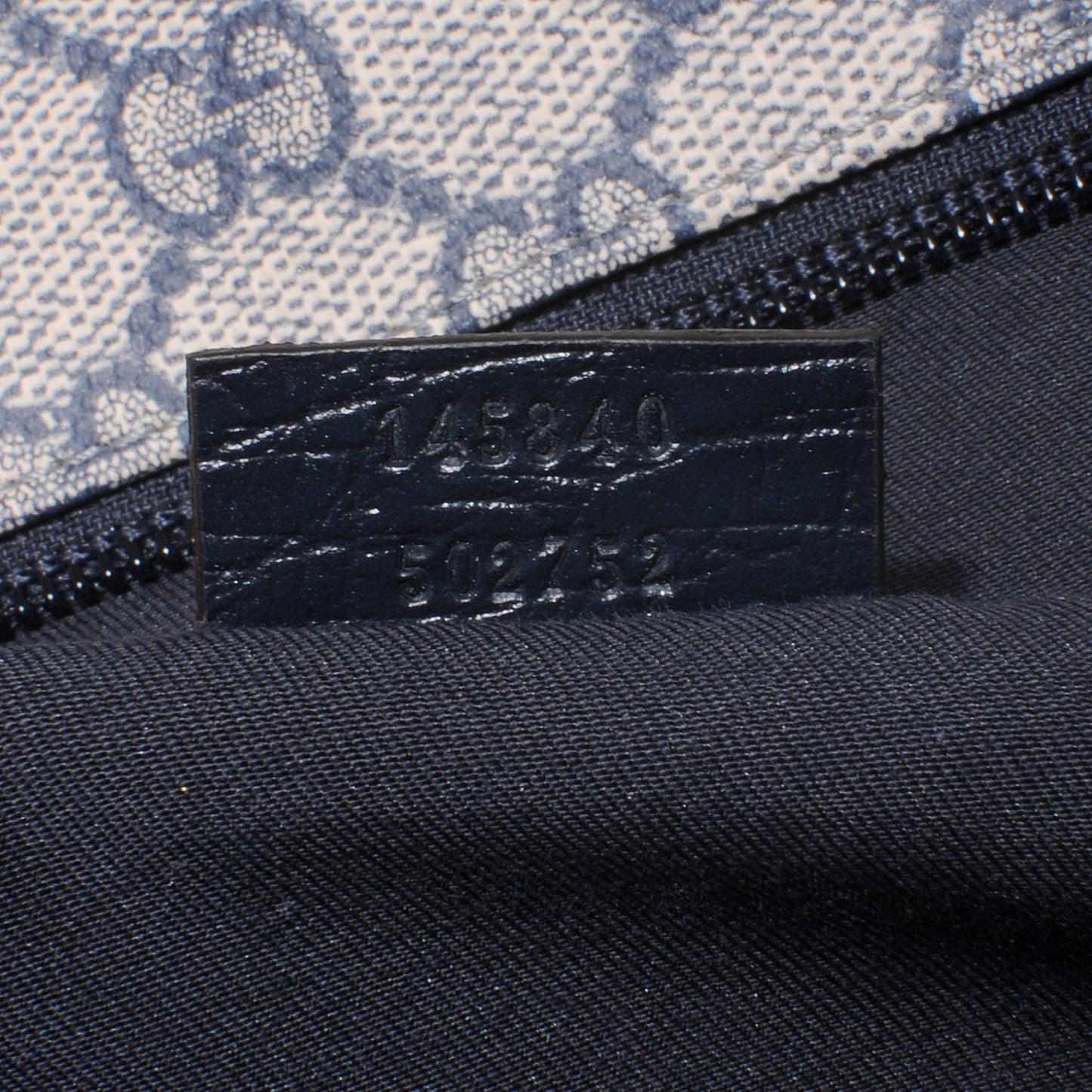 GG Plus Monogram Vintage Web Large Flap Messenger Bag Beige Navy Blue