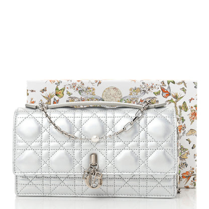 Christian Dior Iridescent Metallic Lambskin Cannage Mini My Dior Bag Silver 11 of 11