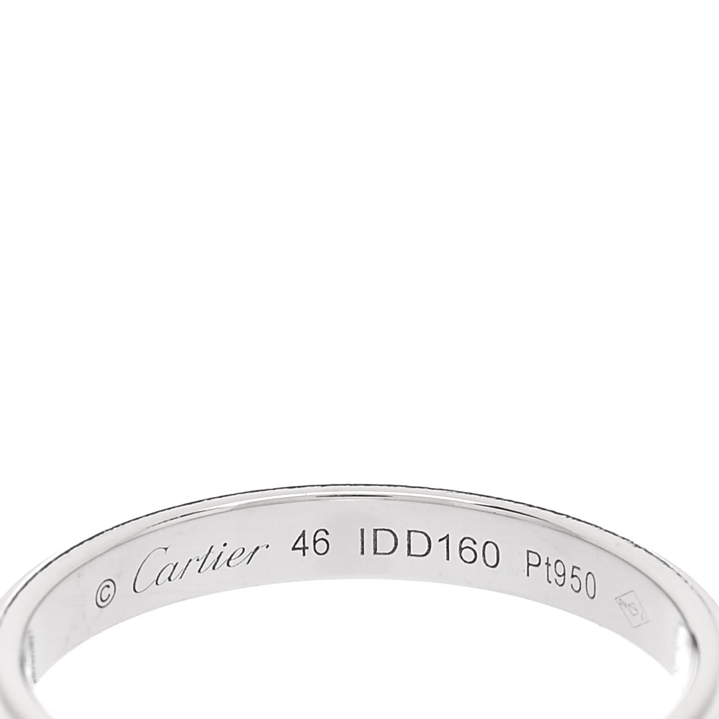 Platinum Diamond 2.3mm D'Amour Wedding Band Ring 46 3.75