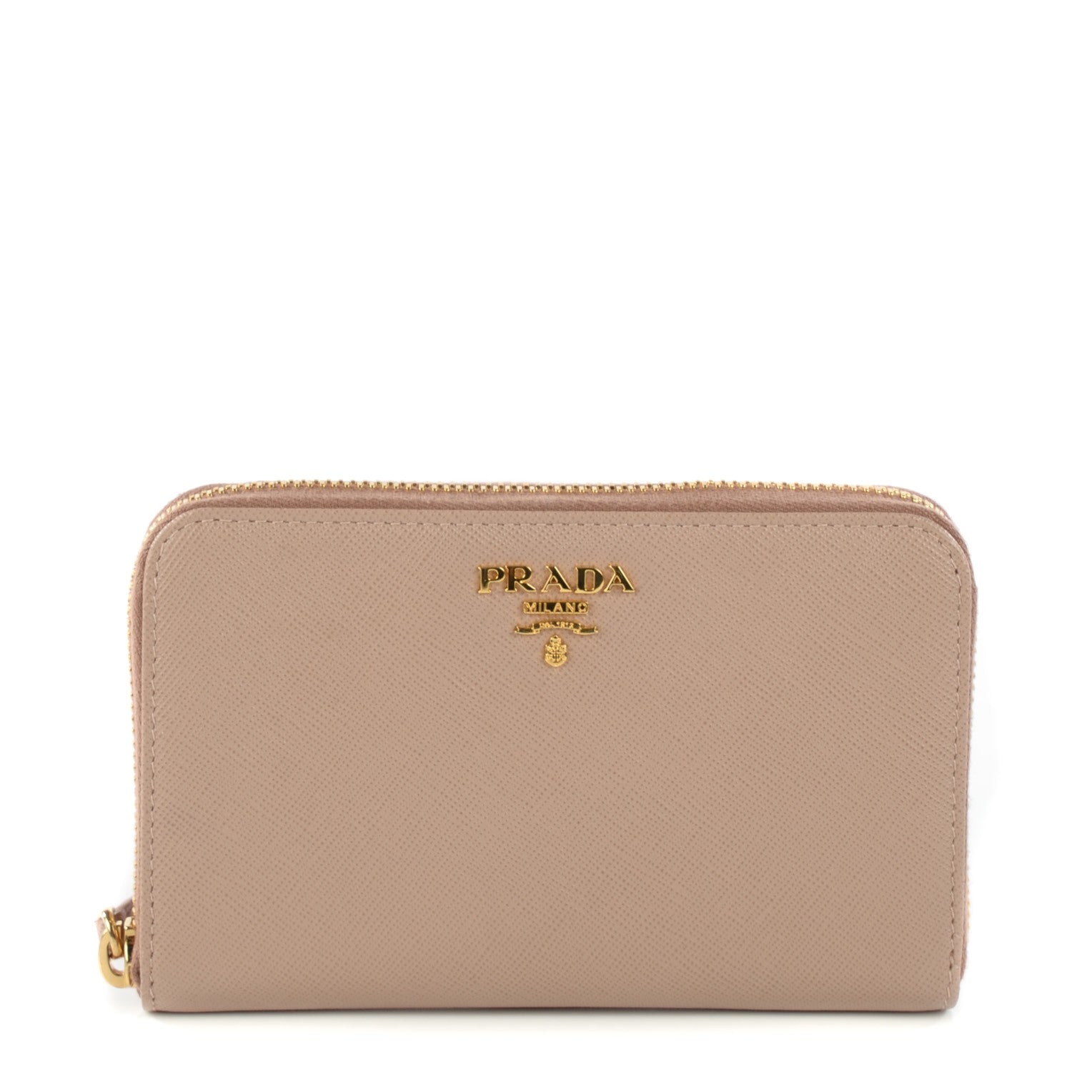 Prada Saffiano Metal Zip Around Wallet Cammeo 1 of 9