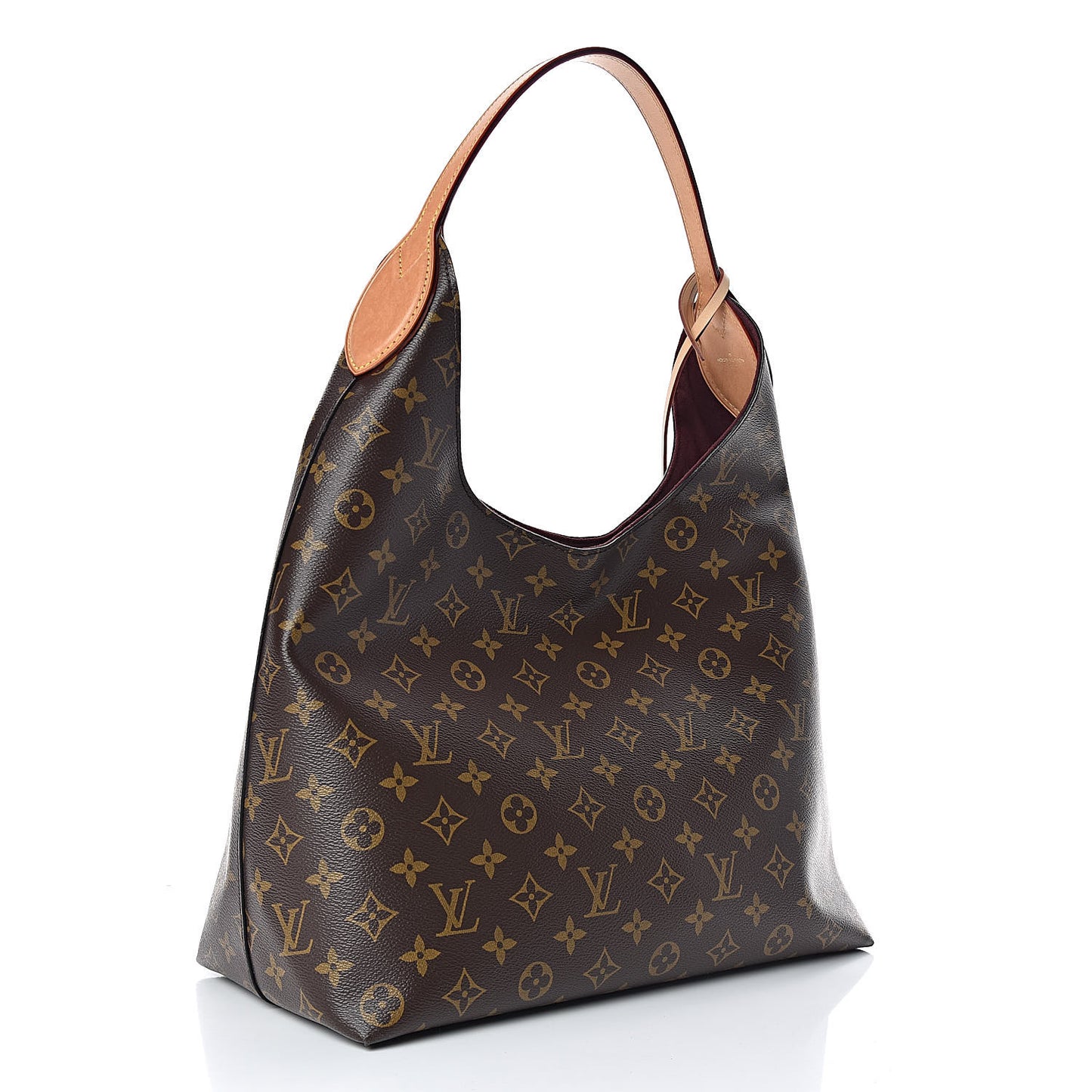 Monogram Flower Hobo Beige