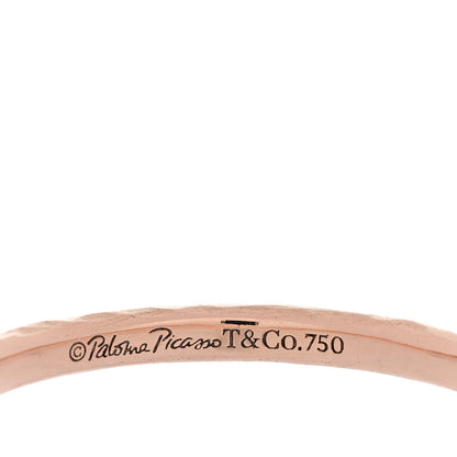Tiffany 18K Rose Gold Diamond Paloma Picasso Hammered Ring 54 6.75 4 of 4