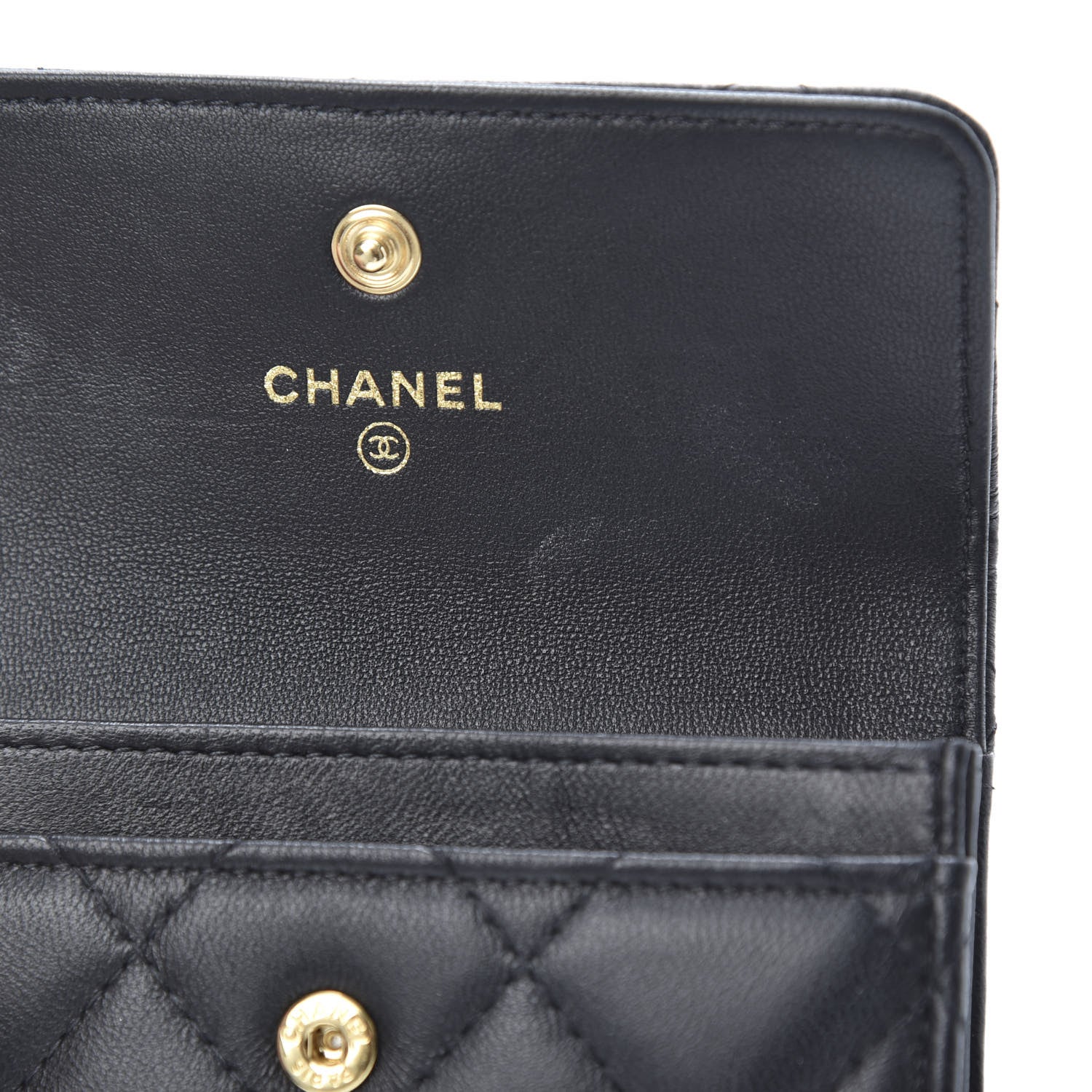 Chanel Lambskin Quilted Flap Card Holder Black 9 of 11