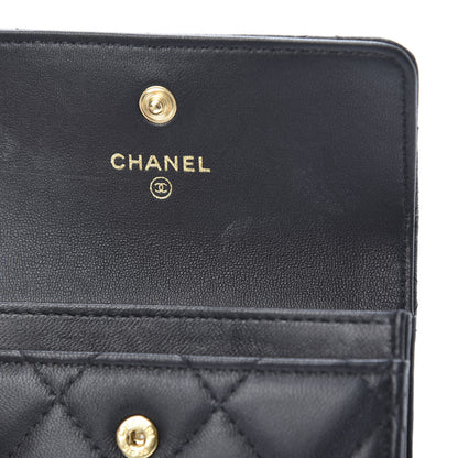 Chanel Lambskin Quilted Flap Card Holder Black 9 of 11