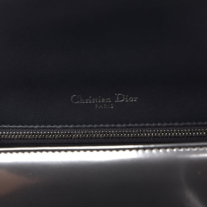 Christian Dior Metallic Patent Micro-Cannage Small Diorama Flap Bag Silver 6 of 8