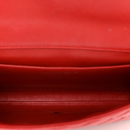 Chanel Lambskin Quilted Clutch with Chain Flap Red 5 of 12