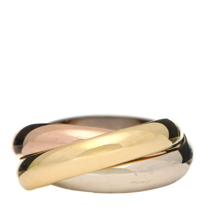 Cartier 18K Pink Yellow White Gold Trinity Ring 55 7.25 3 of 6