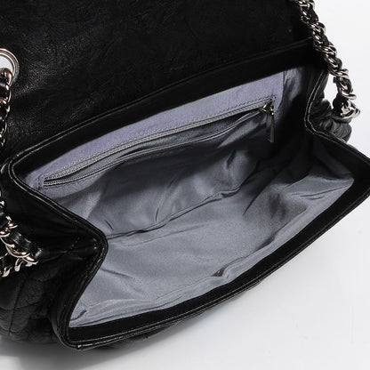 Chanel Crumpled Lambskin Chain Around Medium Messenger Black 5 of 7
