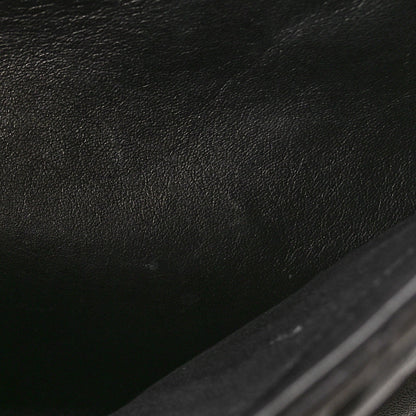 Saint Laurent Sheepskin Matelasse Chevron Monogram Monochrome Large College Satchel Black 12 of 12