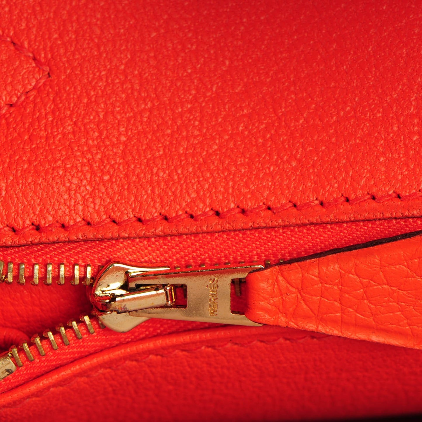 Taurillon Clemence Birkin 30 Orange Poppy
