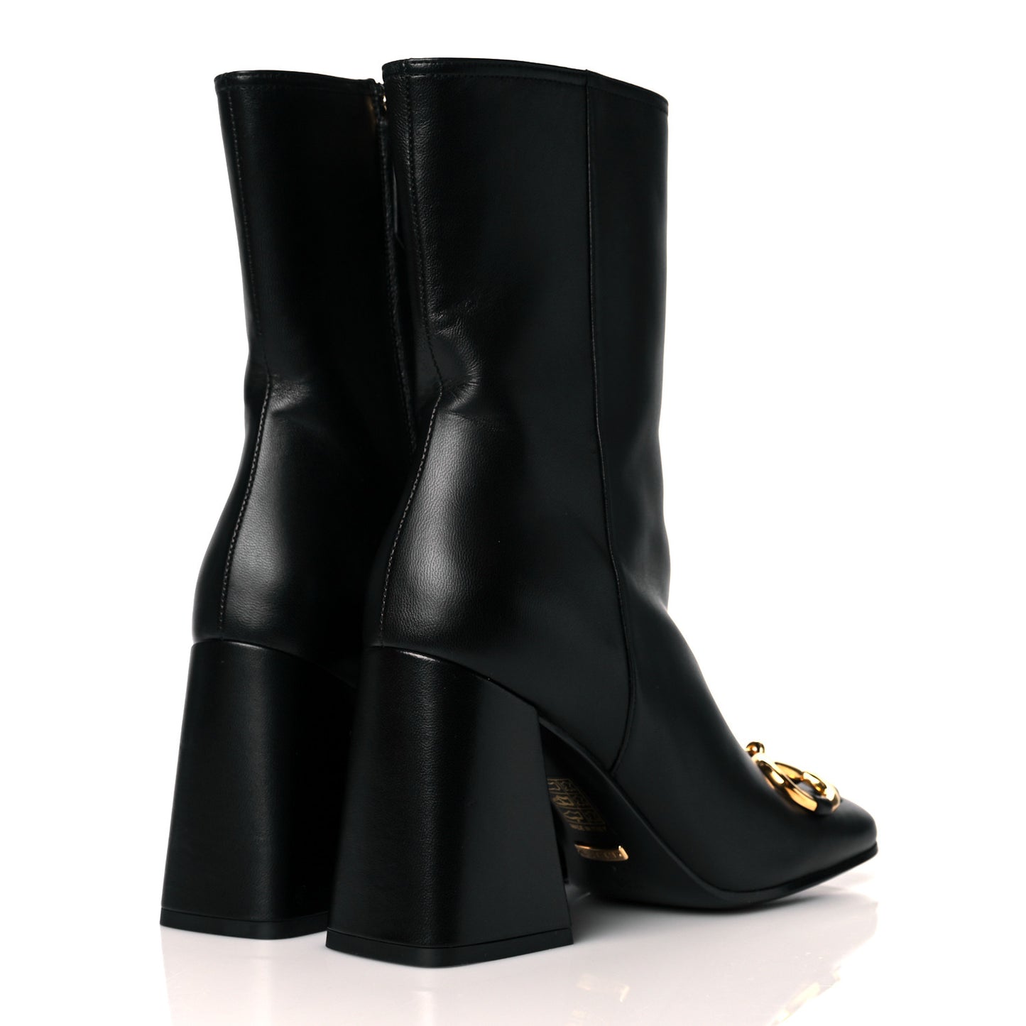 Nappa Horsebit Ankle Boots 39 Black