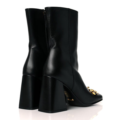 Gucci Nappa Horsebit Ankle Boots 39 Black 4 of 10