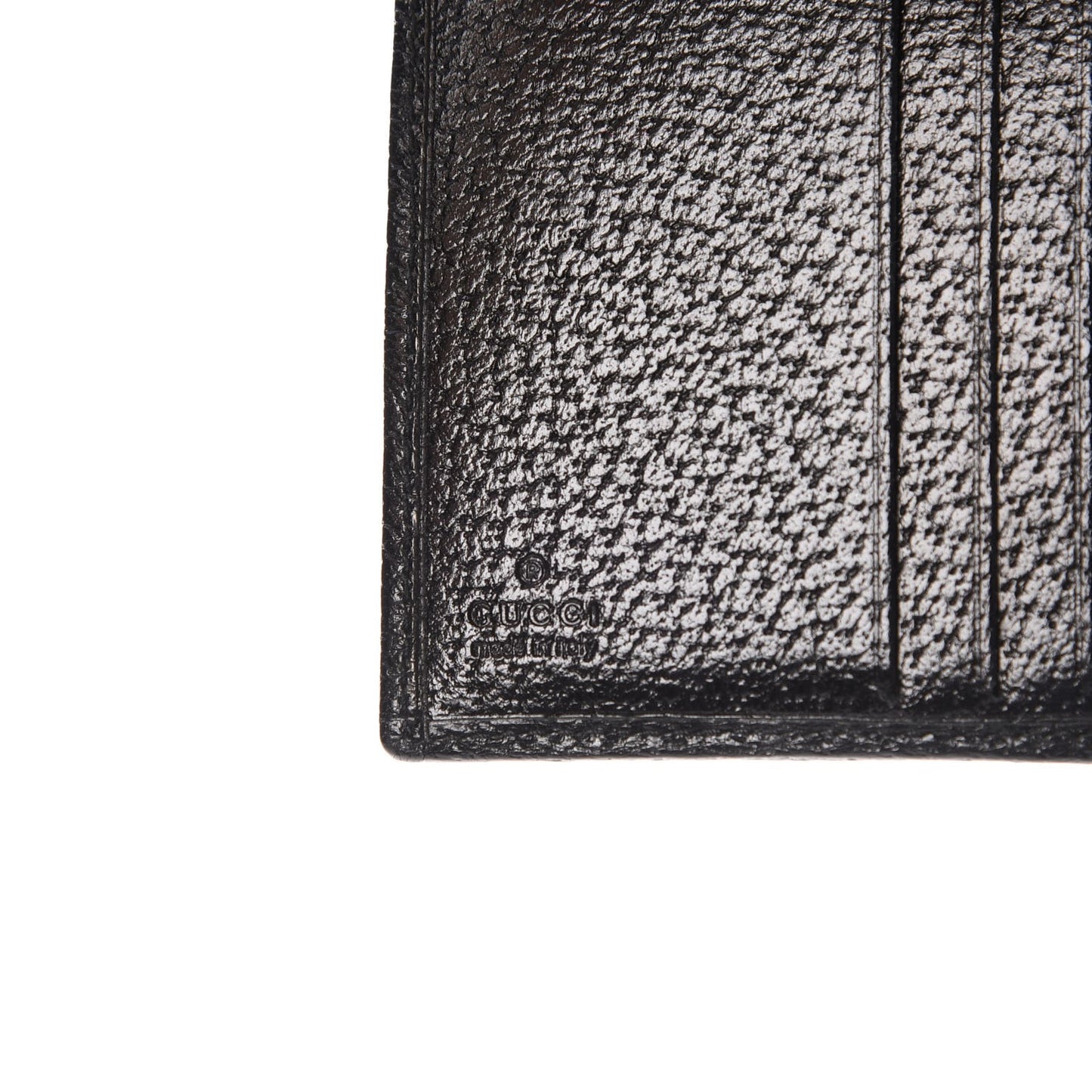 Monogram Textured Calfskin Metal Bar French Flap Wallet Black