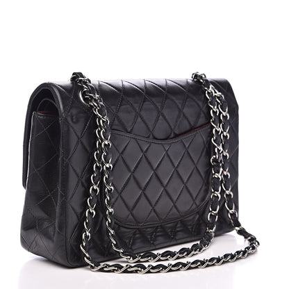 Chanel Lambskin Quilted Medium Double Flap Black 3 of 17