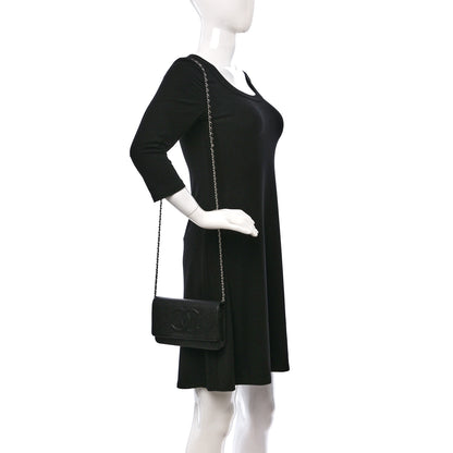 Chanel Caviar Timeless CC Wallet on Chain WOC Black 2 of 10
