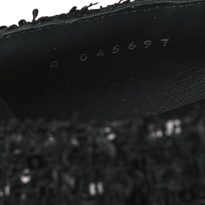 Chanel Tweed Sequin Mary Jane Flats 37.5 Black 9 of 9