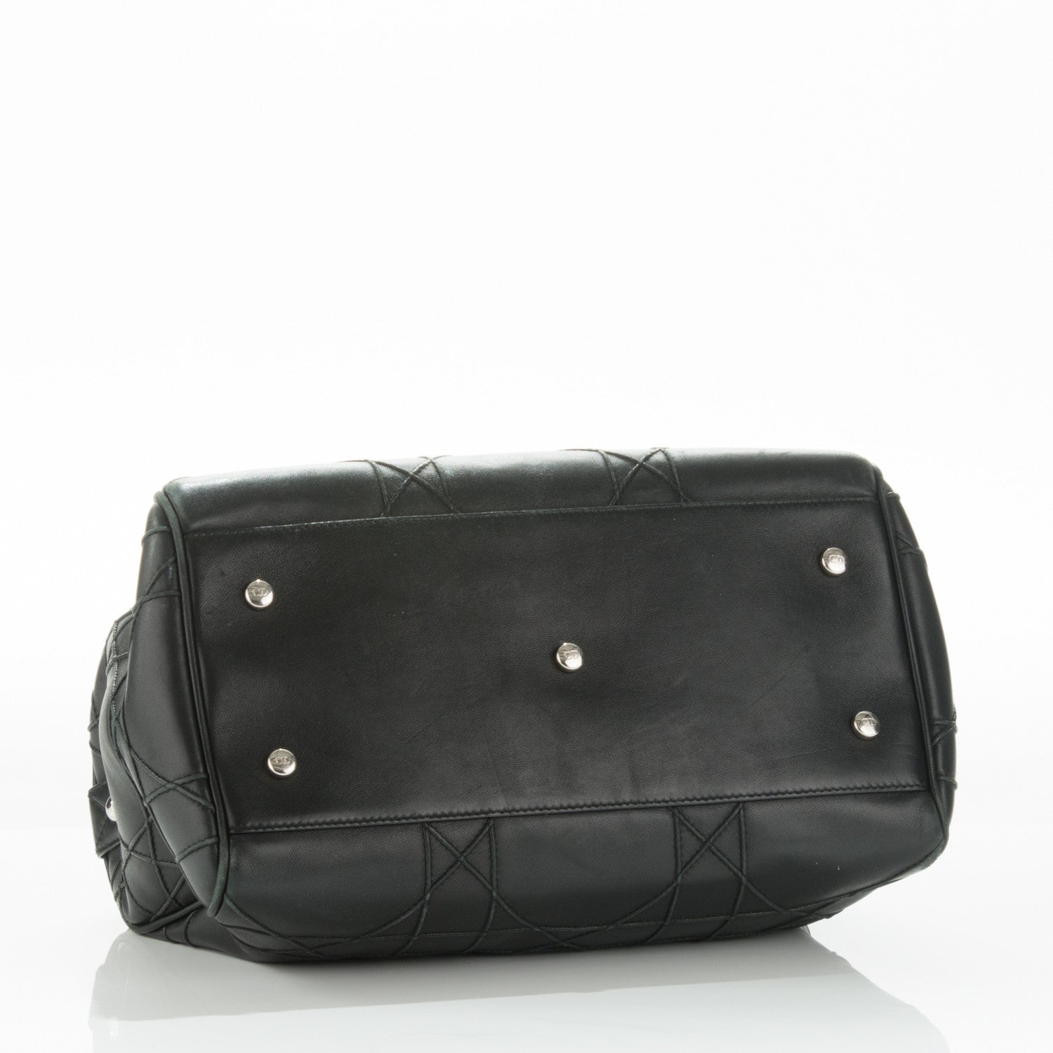 Christian Dior Lambskin Cannage Granville Polochon Black 4 of 7