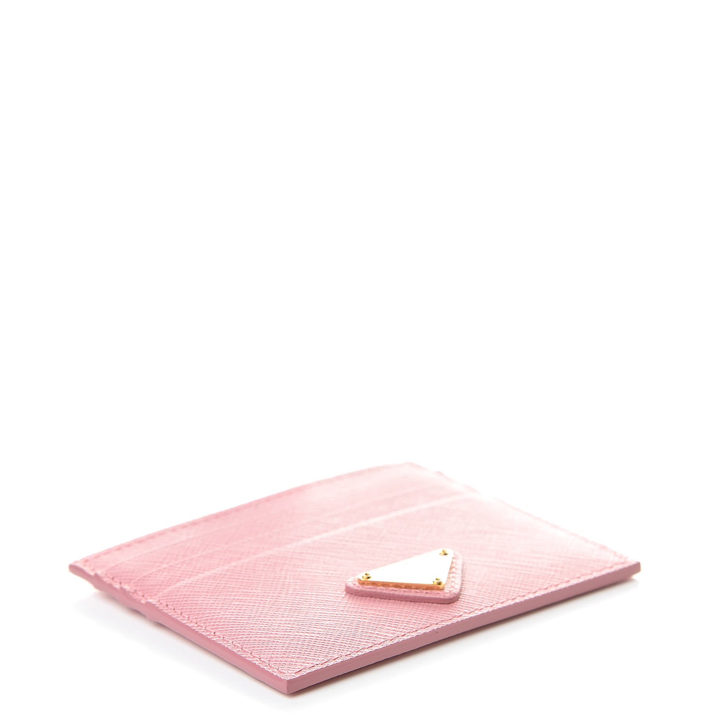 Prada Saffiano Triangle Card Holder Petalo 4 of 8
