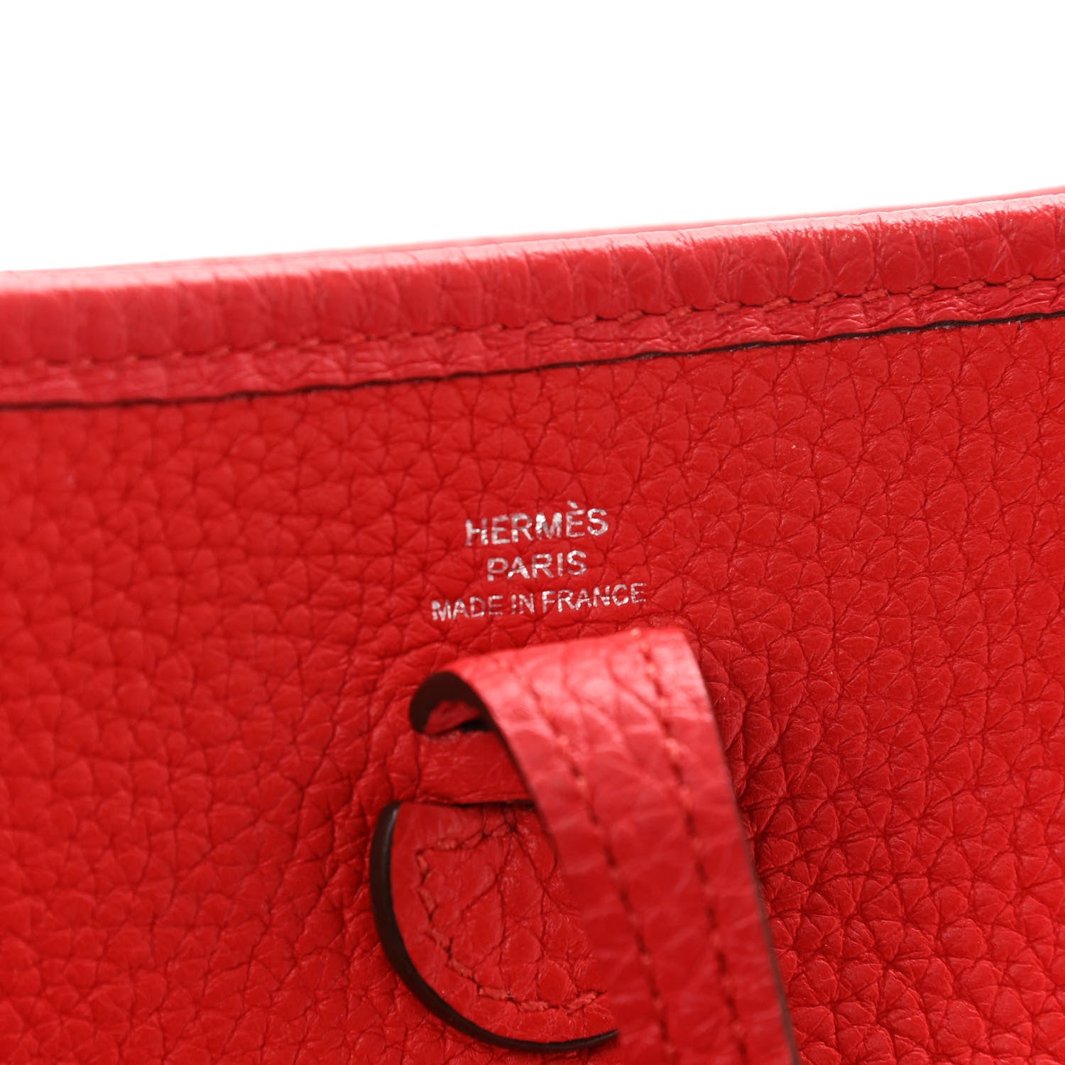 Hermes Taurillon Clemence Evelyne TPM Rouge De Coeur 6 of 11