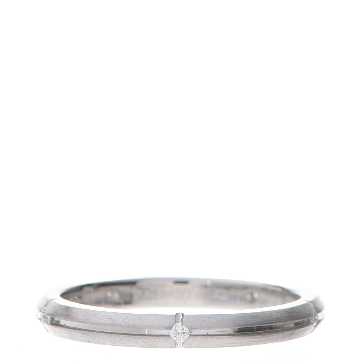 Tiffany 18K White Gold Diamond Narrow Streamerica Ring 50 5.25 5 of 7