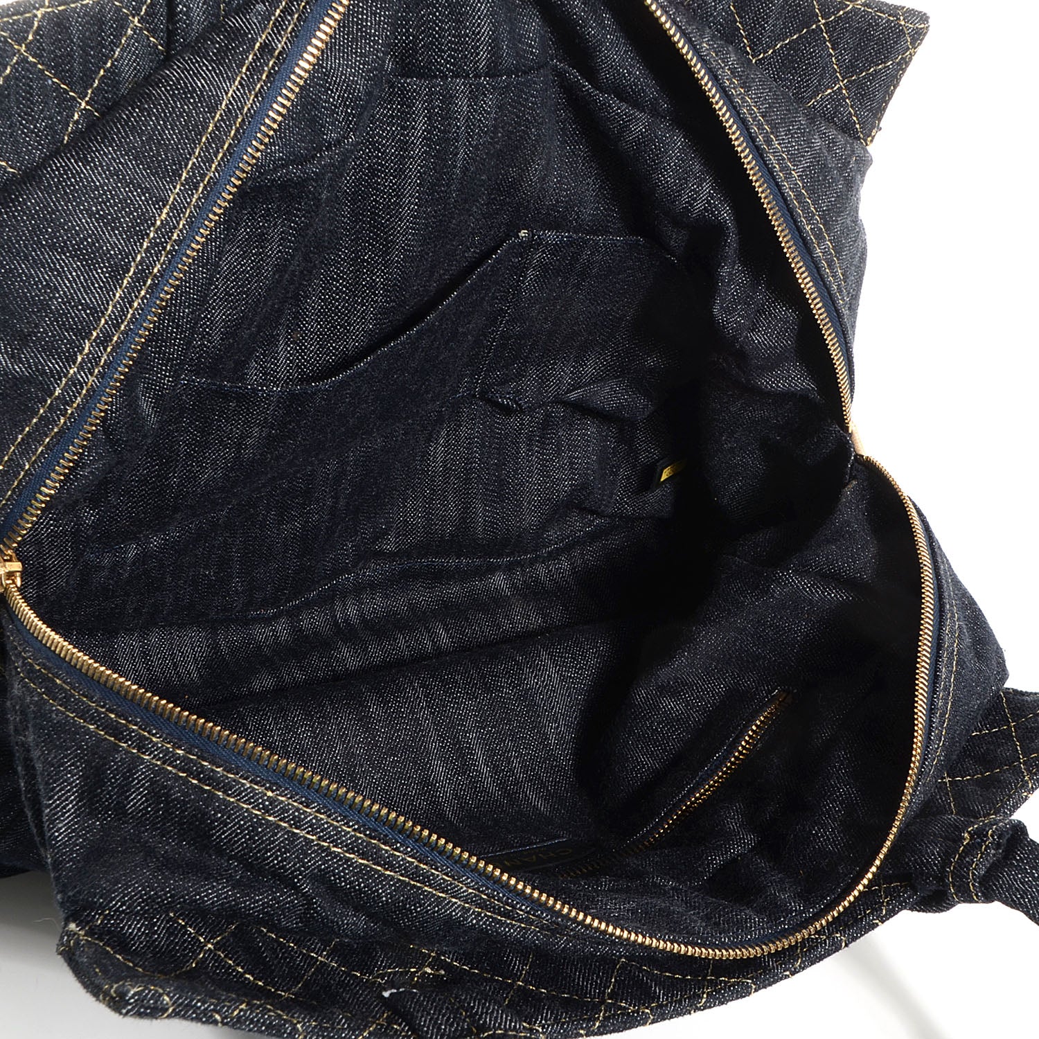 Chanel Denim CC Double Pocket Shoulder Bag Blue 5 of 7