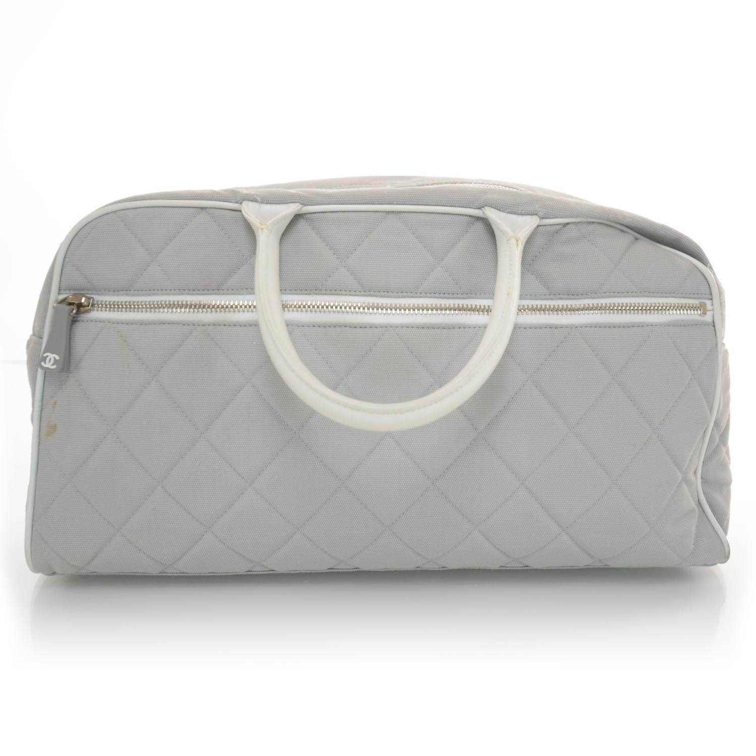 Chanel Stretch Canvas Boston Light Gray 3 of 8
