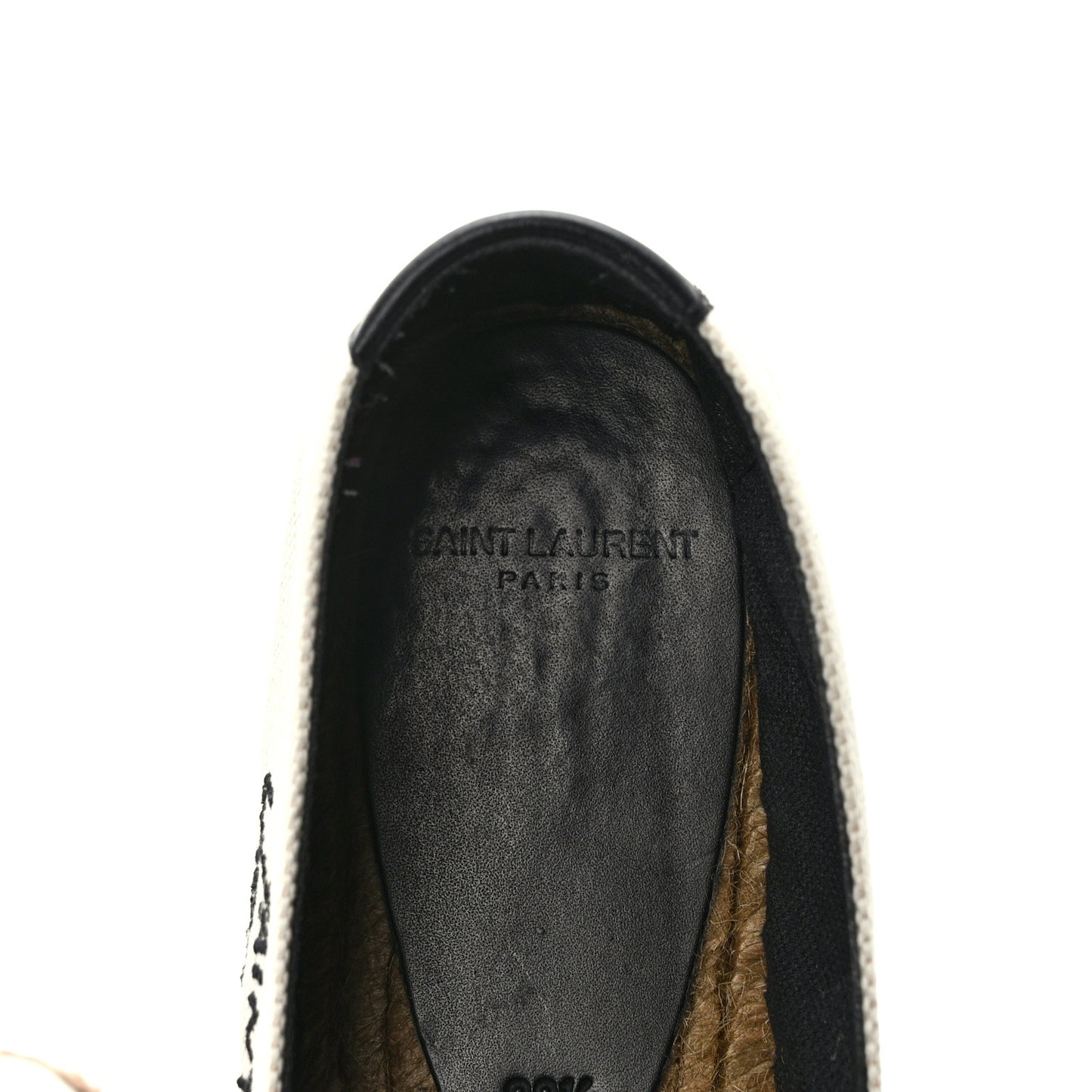 Canvas Nappa Elba Light Logo Embroidered Espadrilles 38.5 Ecru