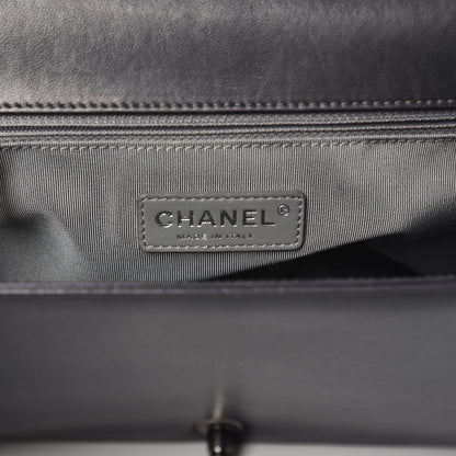 Chanel Lambskin Quilted Large Boy Flap Dark Grey 6 of 14