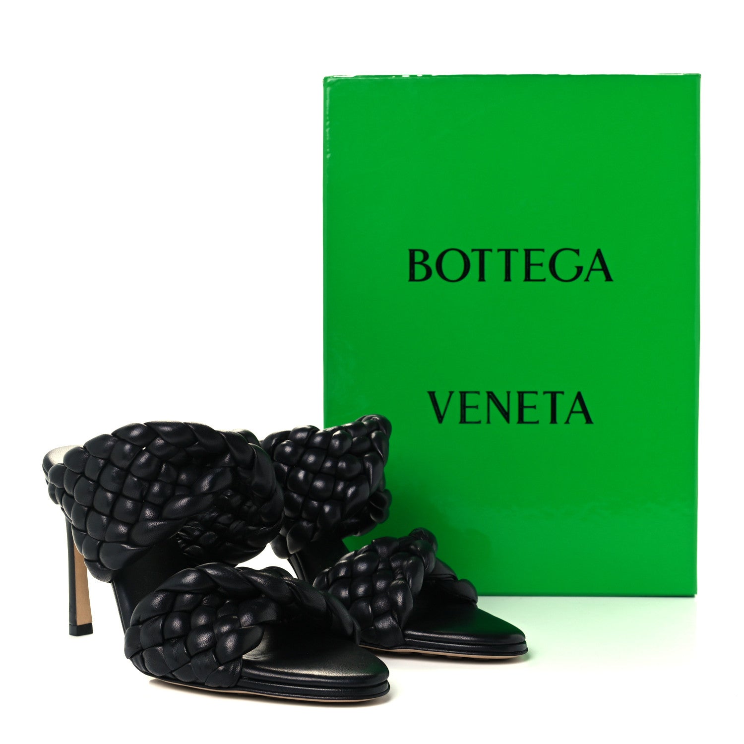 Bottega Veneta Nappa Twisted Padded Intrecciato Curve Slide Sandals 36 Black 10 of 10