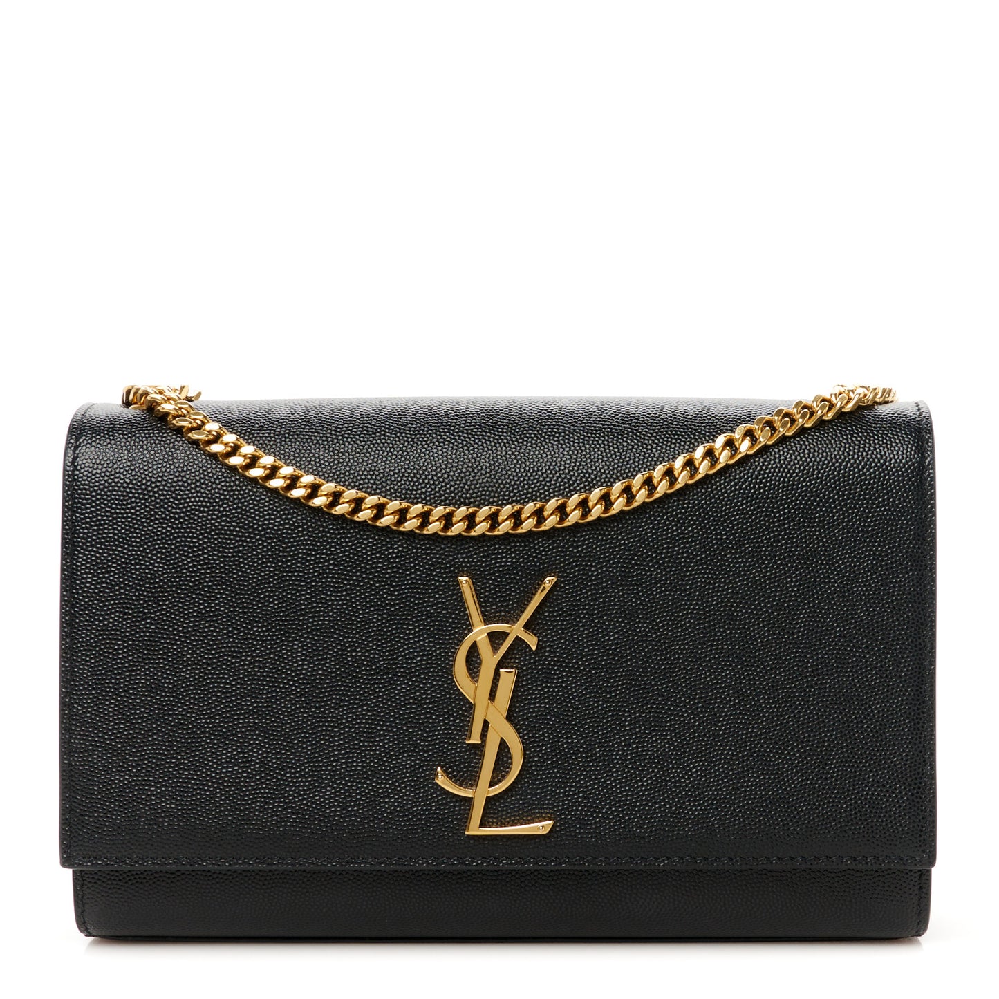 Grain De Poudre Medium Classic Monogram Kate Satchel Black