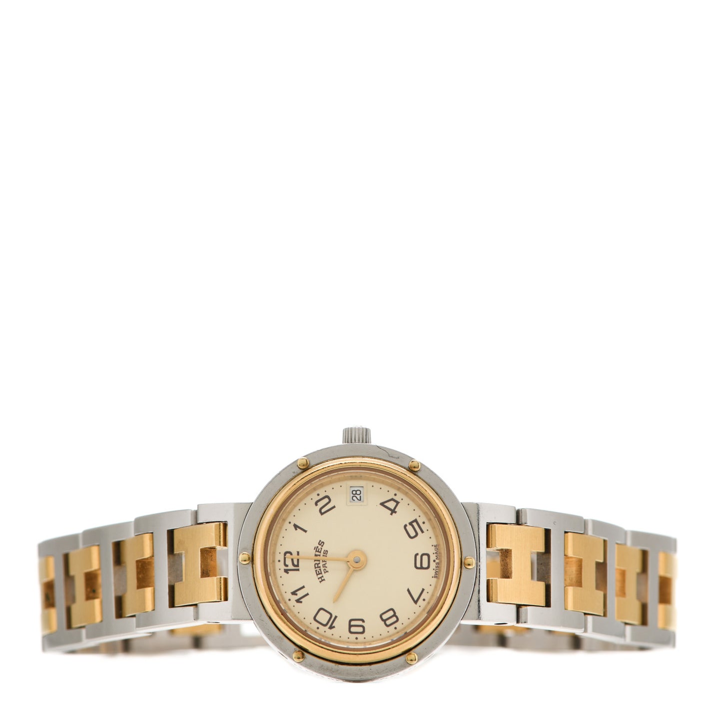 Stainless Steel 24mm Clipper Quartz Watch Gold