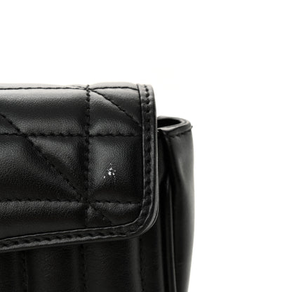 Gucci Calfskin Matelasse Aria Super Mini GG Marmont Shoulder Bag Black 12 of 13