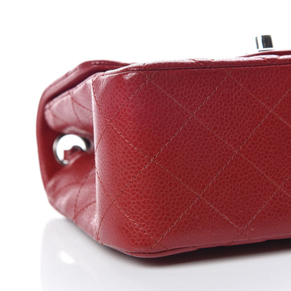 Chanel Caviar Quilted Mini Square Flap Red 9 of 10